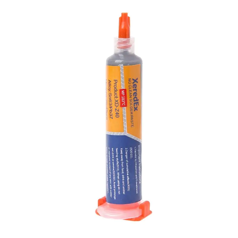 

XD-Z40 Syringe Tube Solder Paste Flux With Lead Rework Reflow SMT Soldering