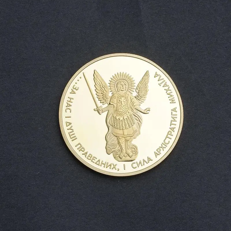 

Ukraine Archangel Angle Series Collection Memorial Souvenirs Gold Silver Plated Commemorative Coin for Collection