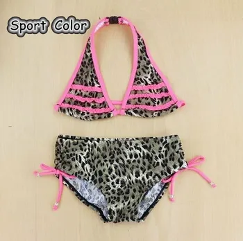 

Popular Kids Bikinis Set Girls Swimsuit Lovely Two-pieces Quality Children Biquini Infantil 6-16Y Swimwear Beachwear BathSuit