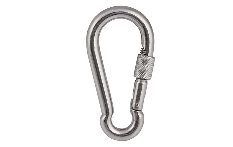 

304 stainless steel clasp hang professional climbing mountaineering buckle high strength spring buckle insurance M5-M12