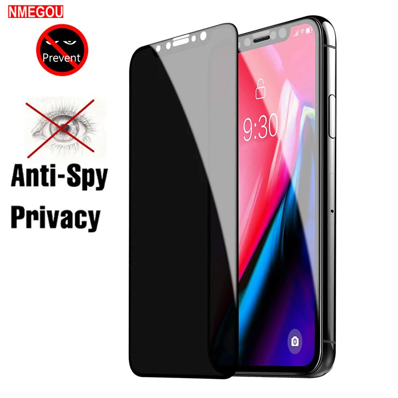 

Antispy Privacy Tempered Glass Screen Protector on for IPhone 5 6 6s 7 8 Plus X XR XS Max Ecran Cristal Pantalla Protective Film