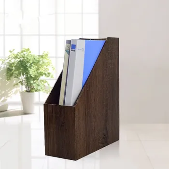 

Office Storage Documents Shelf MDF Imitation Wood Grain Friendly Desktop Home Office Storage Box