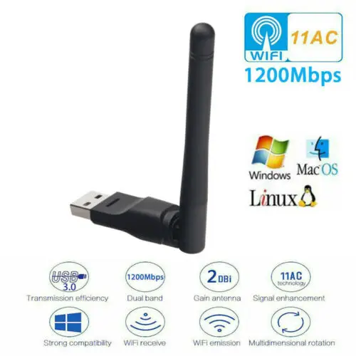 AC1200Mbps USB3.0 двухдиапазонный 2,4G/5G Wifi адаптер 802.11ac беспроводная сетевая карта