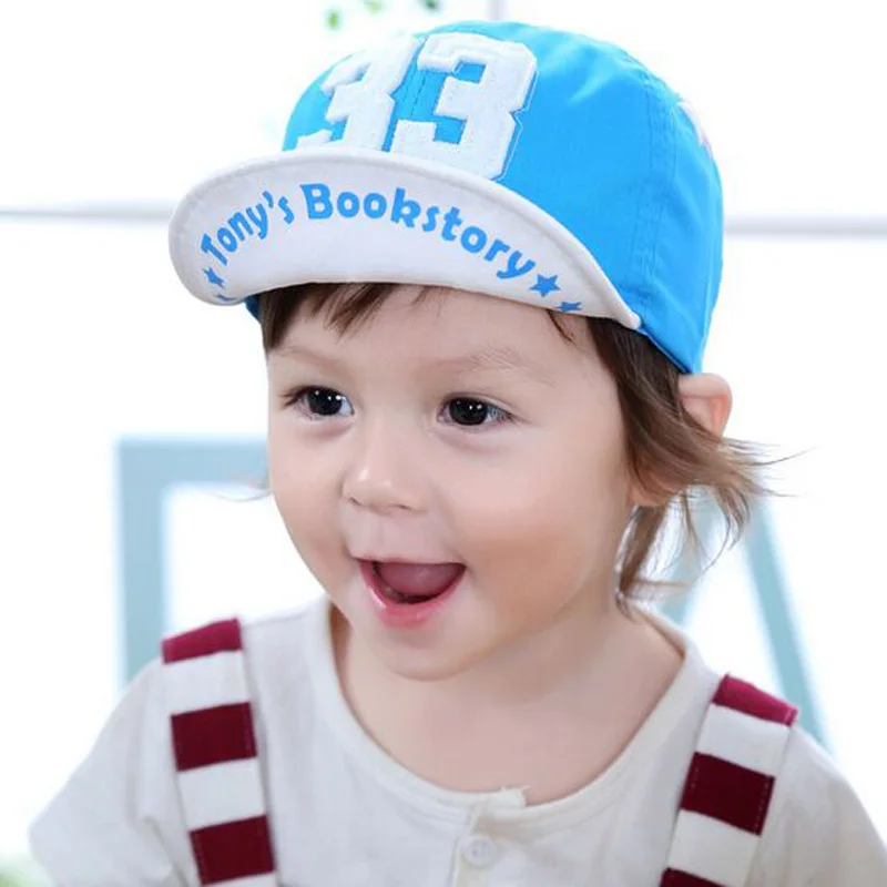 2017 New Baby Boy Hat with Letter 33 Kids Baseball Hat Palm Girl's