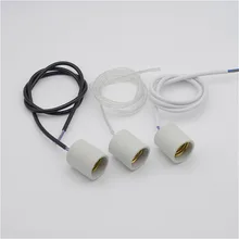 1 шт. высокая температура, керамический держатель лампы, гнездо лампы Pandent, с винтами и гайками, с проводом 0,9 м DIY