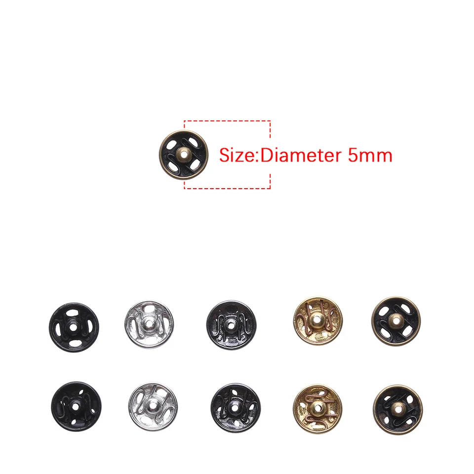 48Pcs Mini Botón Hebilla para 1//6 ropa de muñecas Hágalo usted mismo con hebilla de metal nos invisible Snap