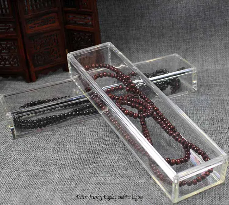 High Quality 6pcs/lot Acrylic Clear Necklace Display Boxes Necklace