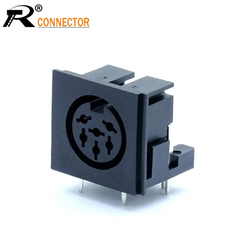 

1pc Circular DIN Jack Female S Terminal 6 pin PCB Mount Connector