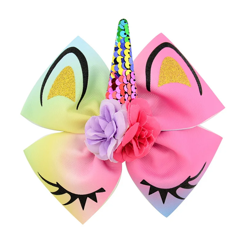 1Pcs 6.3 Inches Hairpin Headwear Colorful Girls Unicorn Collection Coral Colorful Hairpin Large Hair Bows Hair Accessories 885 1Pcs 6.3 Inches Hairpin Headwear Colorful Girls Unicorn Collection Coral Colorful Hairpin Large Hair Bows Hair Accessories 885
