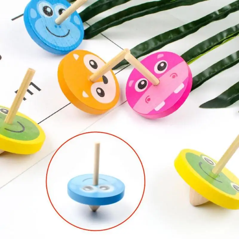 1 предмет детские деревянные гироскоп игрушки для детей Настольный Прядильный механизм игрушки для детей на день рождения для взрослых для снятия стресса подарки, произвольный цвет