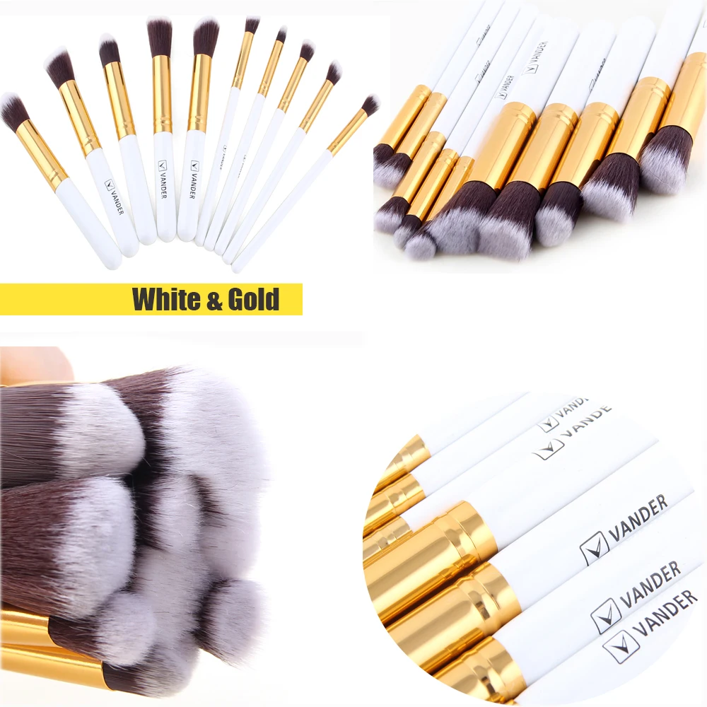 10pcs Makeup Brushes Set Cosmetic Eyeshadow Face Powder Foundation Blending Blush Lip Brush Beauty Tool Kit Set 5