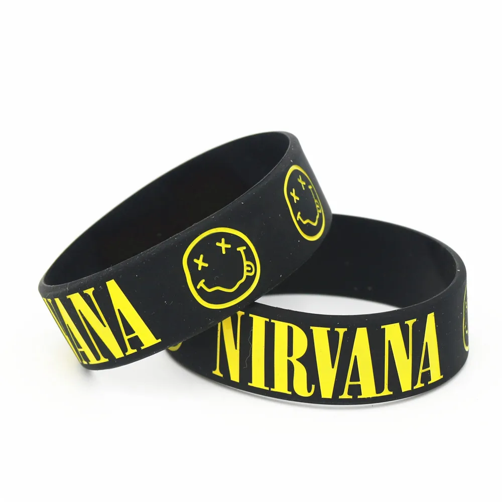 Силиконовые браслеты LUKENI NIRVANA 1 шт. черные широкие силиконовые и для любителей