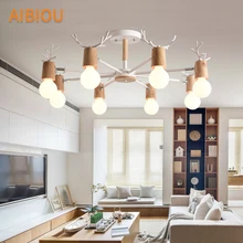 AIBIOU Creative LED Chandelier Lighting For Living Room Modern Bedroom E27 Chandeliers White Dining Lighting Fixtures loft chandeliers black gold bar stair dining living room glass lindsey adelman e27 holders ceiling chandelier lighting fixtures