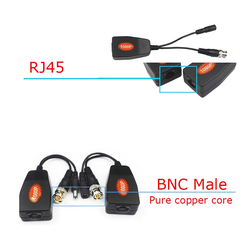 Kaycube 5 пар 1CH пассивный балун RJ45 CCTV видео трансивер источник питания для HDCVI HDTVI AHD