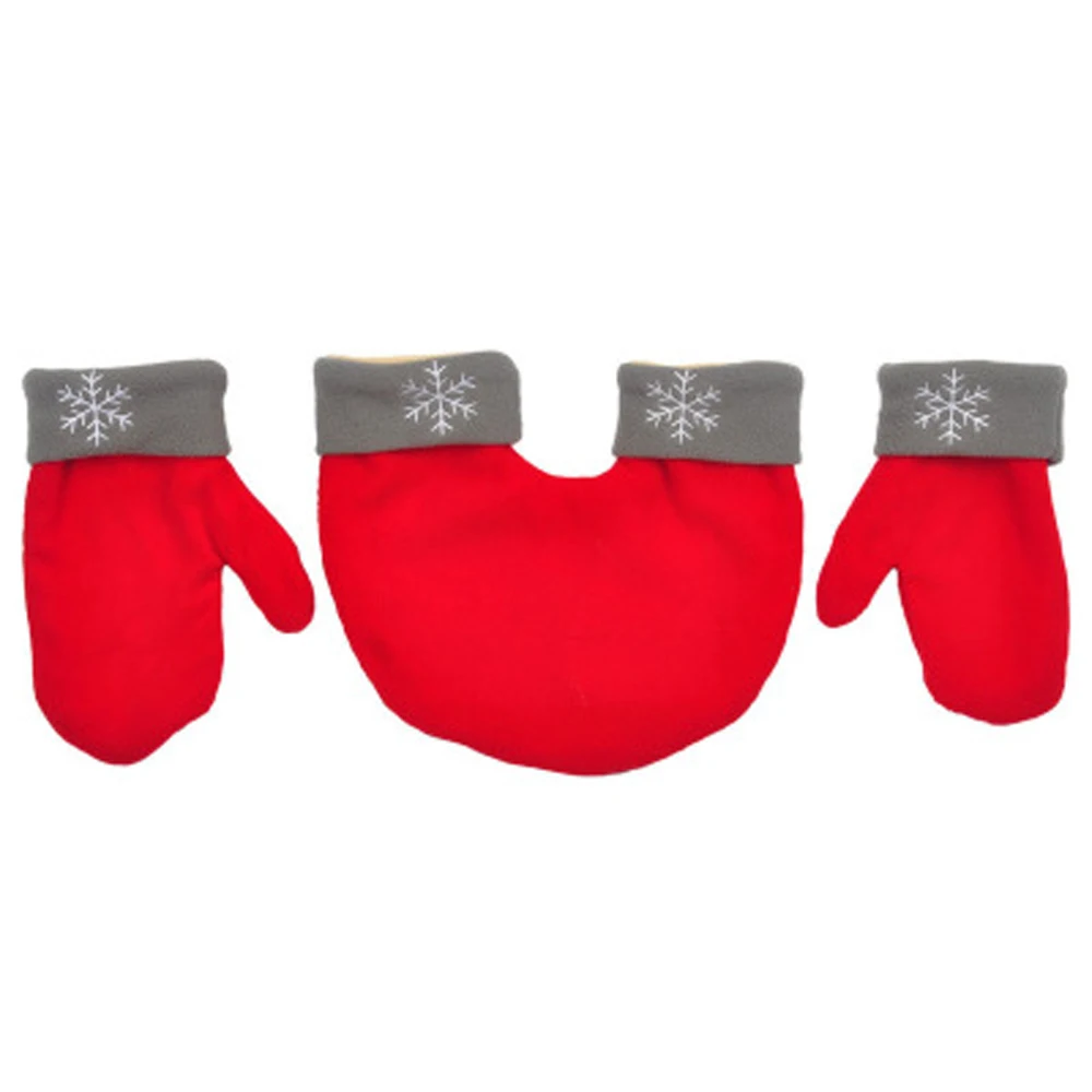 3 шт./компл. походные перчатки зимние утолщенные рождественские стильные перчатки на открытом воздухе сохраняющие тепло флисовые варежки