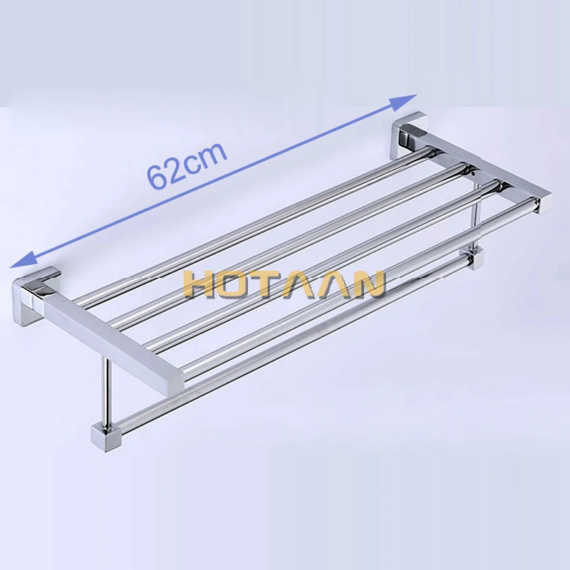 Горячая,, вешалка для полотенец в ванную, модная квадратная стойка для полотенца, 60 см полотенцесушитель из нержавеющей стали YT-4016