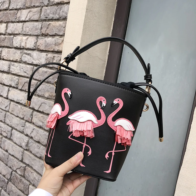 Сумка iPinee Flamingo женская из искусственной кожи маленькая через плечо|Сумки с
