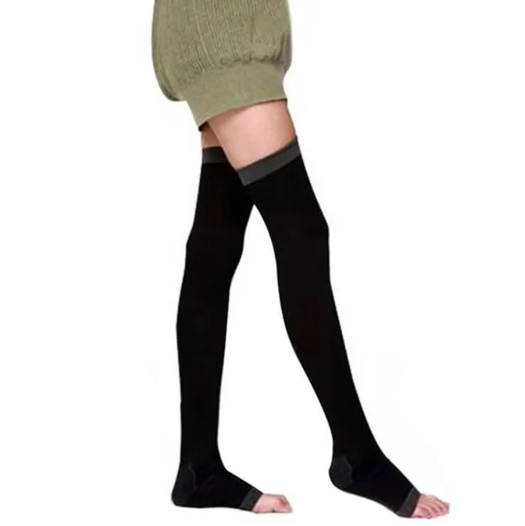 Трендовые компрессионные эластичные носки для похудения, для сна, тонкие ноги, антицеллюлитные женские красивые чулки для ног
