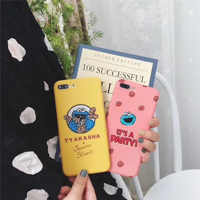 Cartoon Cookie Friends Painting Phone Case For iPhone 6 6S 7 8 Plus X Cute Couples Soft IMD Phone back Cover Cases Coque