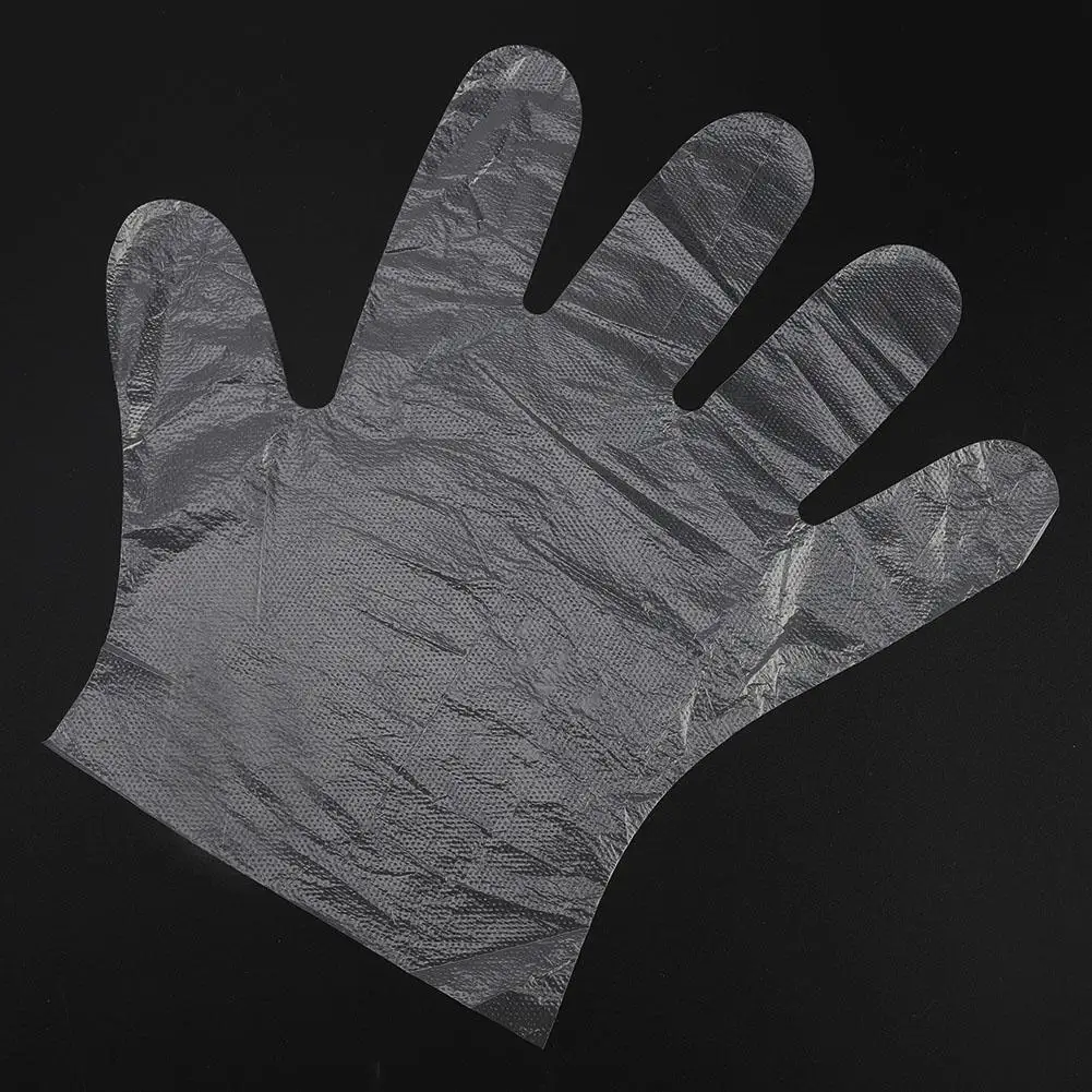 100pcs/ Box Transparent Clear Anti-slip Disposable Glove for Cooking Nursing BBQ