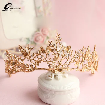 

Baroque Crown Leaf Tiara Dragonfly Bridal Hair Accessories Princess Bridal Crowns Headdress Women Hair Ornaments gift
