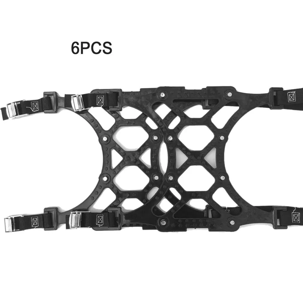 Универсальные автомобильные цепи для автомобиля противоскользящие цепи 6 штук зимняя резина цепь ТПУ бычьи сухожилия прочные цепи