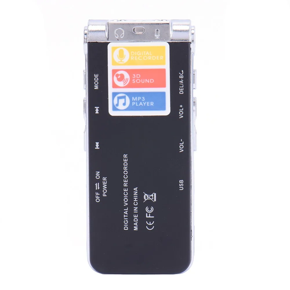 Rechargeable 8GB Mini USB Flash Digital Audio Sound Voice Recorder 650Hr Dictaphone Dictaphone MP3 Player Black color Rechargeable 8GB Mini USB Flash Digital Audio Sound Voice Recorder 650Hr Dictaphone Dictaphone MP3 Player Black color