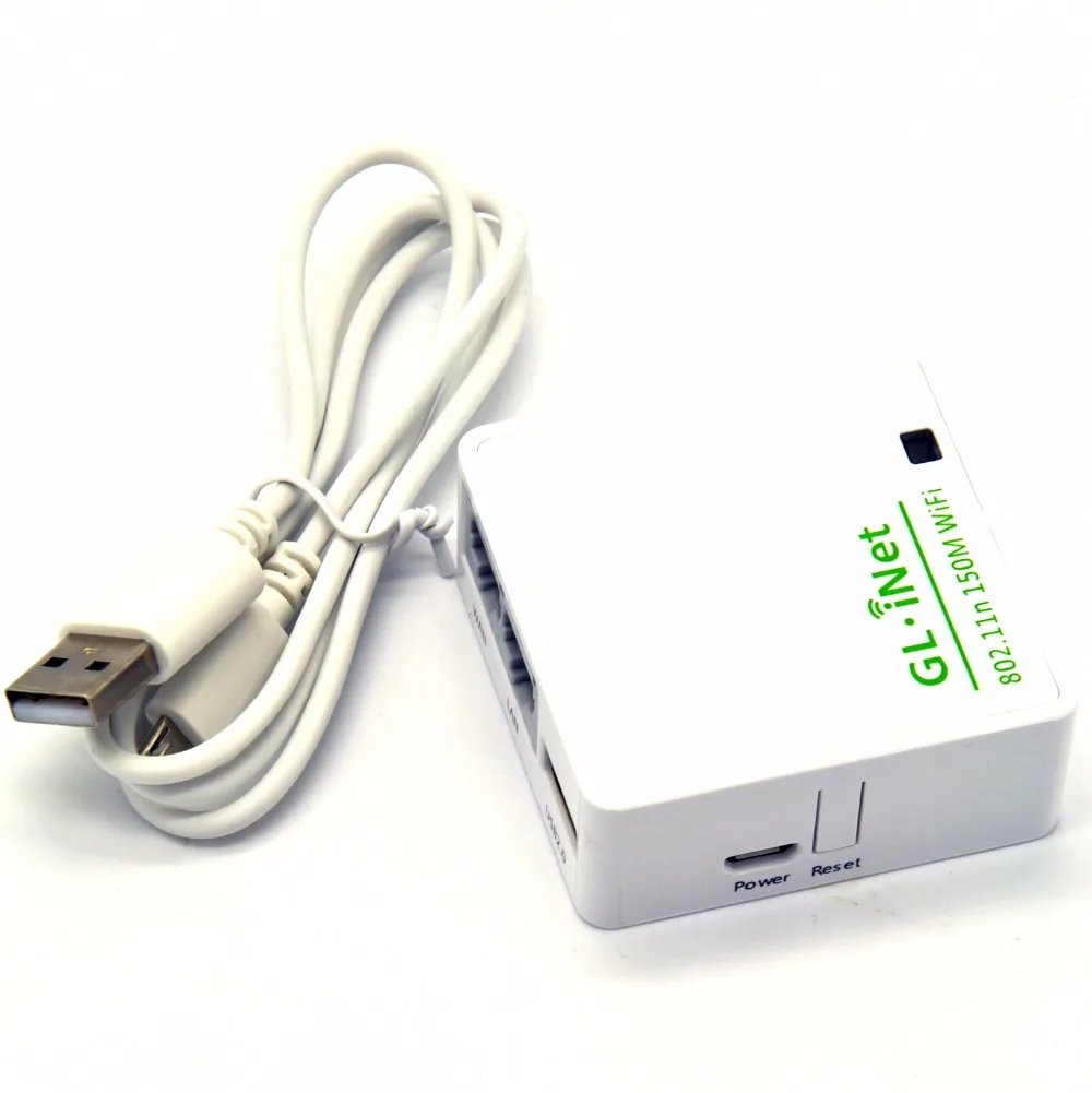 

GL.iNet 6416 Atheros AR9331 150Mbps 802.11n Wireless Mini WiFi Router OPENVPN WiFi Travel Router OPENWRT FW 16MB Rom Android APP