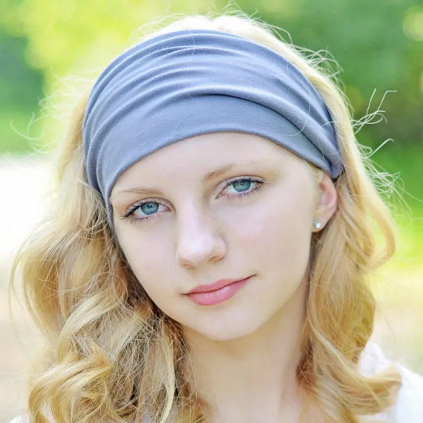 

hair band face wash Stretch Hairband Elastic Sports Hair Band Girls Head Wraps Turban