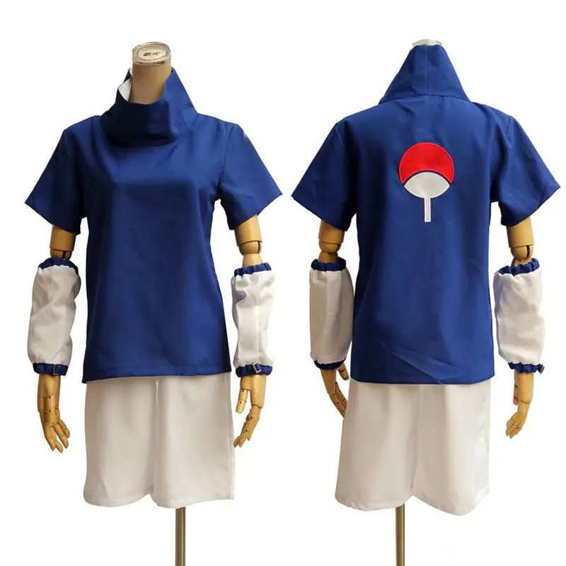 japanese anime naruto Uchiha Sasuke cosplay costume for boy kid cheap carnival costumes