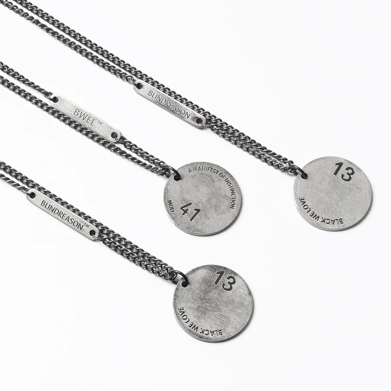 

Mcllroy necklace men/women/stainless steel/vintage link chain 1314 Love Lucky necklaces & pendants erkek kolye valentine's day