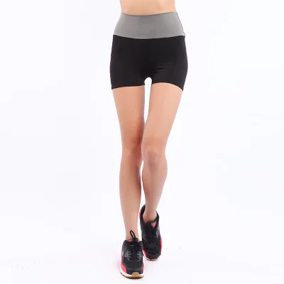 Женские спортивные шорты для йоги, тренировок, фитнеса, женские спортивные шорты для бега, хлопковые шорты с высокой талией для спортзала, велоспорта, спортивные шорты - Цвет: Gray