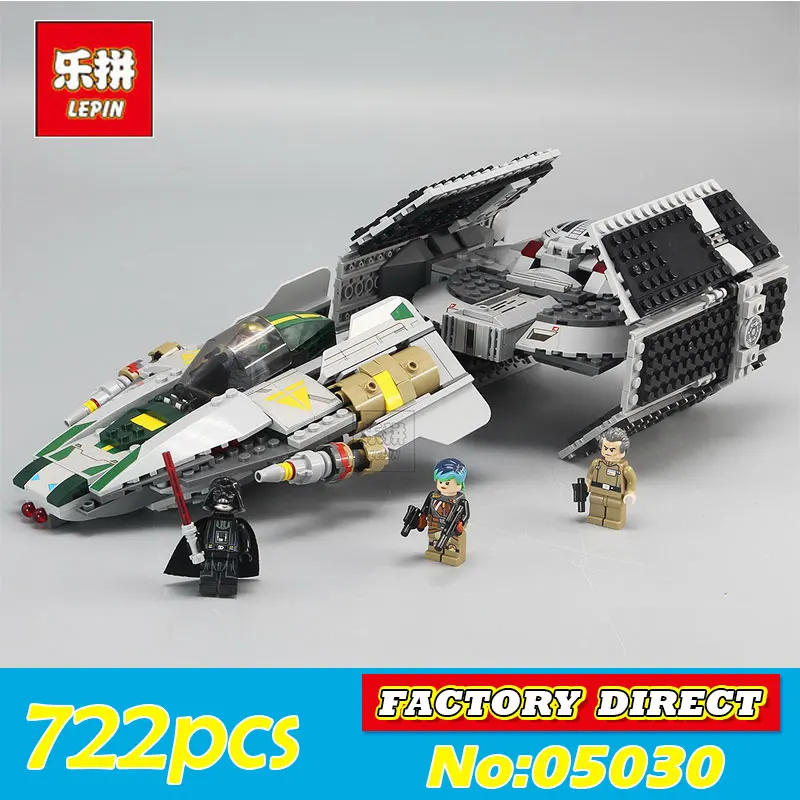 

LEPIN 05030 722Pcs Star Series War Vader Set Tie Advanced VS A toys wing Star fighter Building Bricks Toy legoing 75150