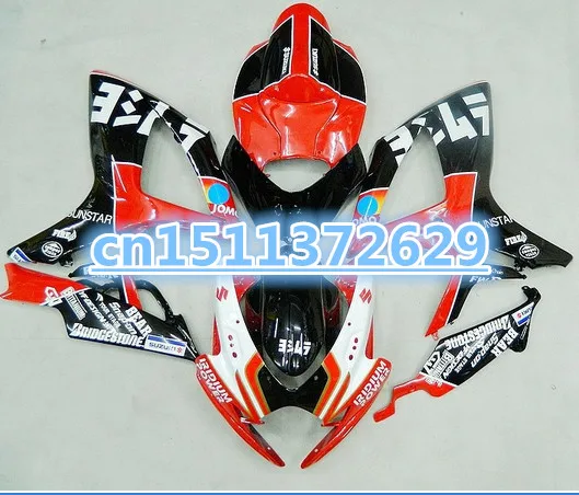 Обтекатели ABS для K6 06 07 A GSXR600 750 красные/черные Φ GSXR 600 2006 2007 новые обтекатели-Dor SUZUKI D