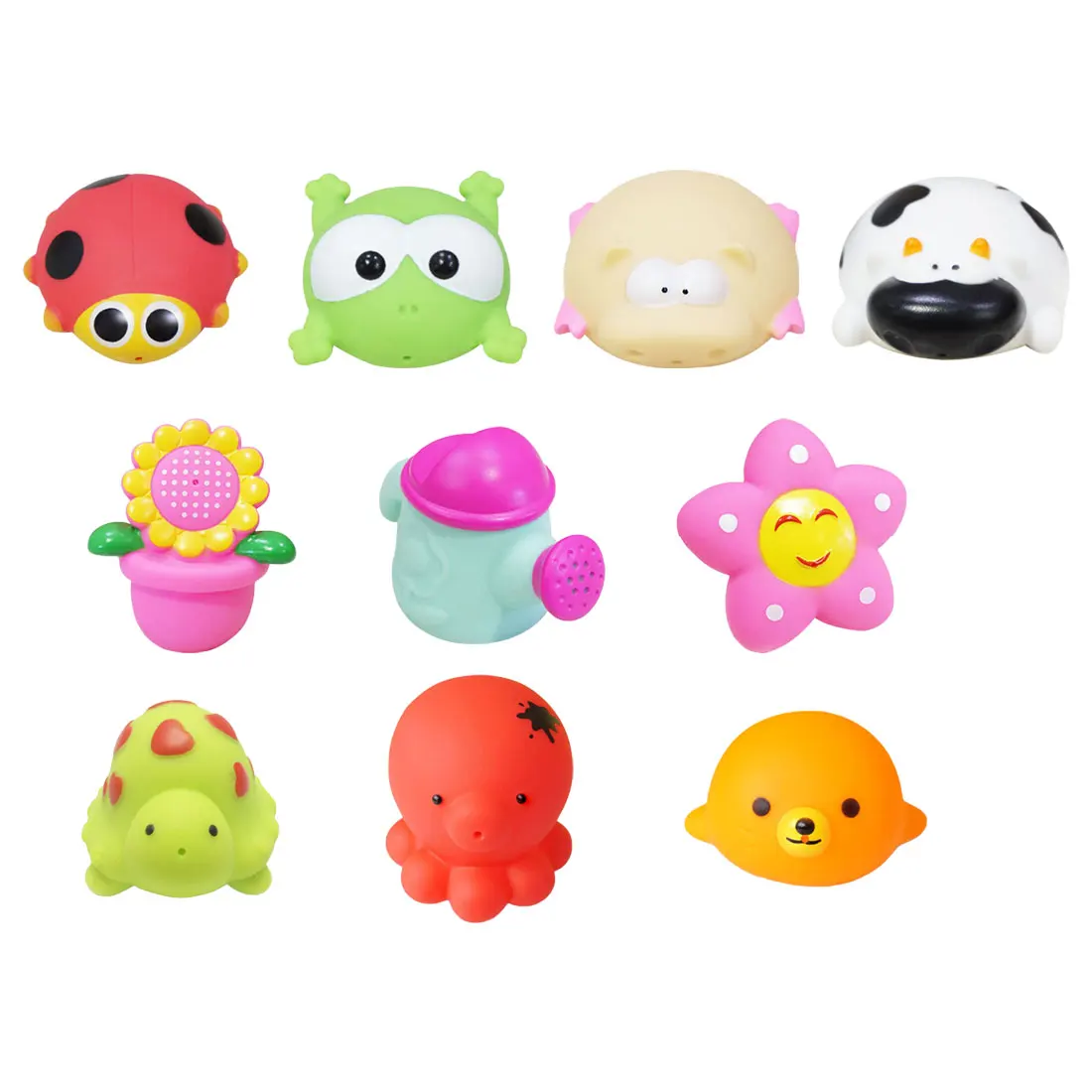 Soft Rubber Cartoon Cute Water Spray Animal Bathroom Kid Toy Duck Green Frog Bath Toys Baby Bathing Toy 1pcs Baby Bath Toy