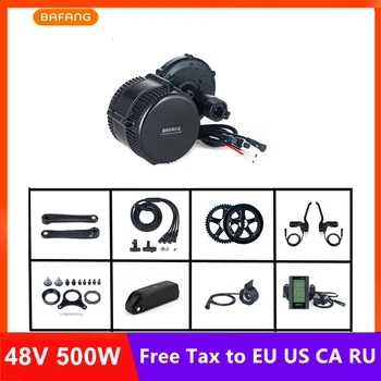 

48V 500W Bafang 8fun BBS02B Mid Crank Drive Motor Conversion Kits LCD Display Electric Bike Kits With 48V 17AH Lithium Battery