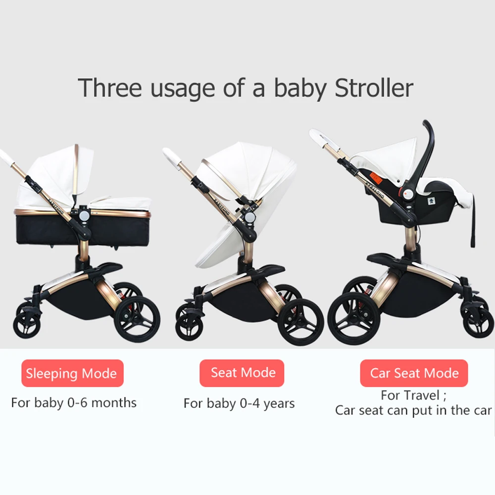Роскошная детская коляска Babyfond 3 в 1 модная европейского стандарта складная