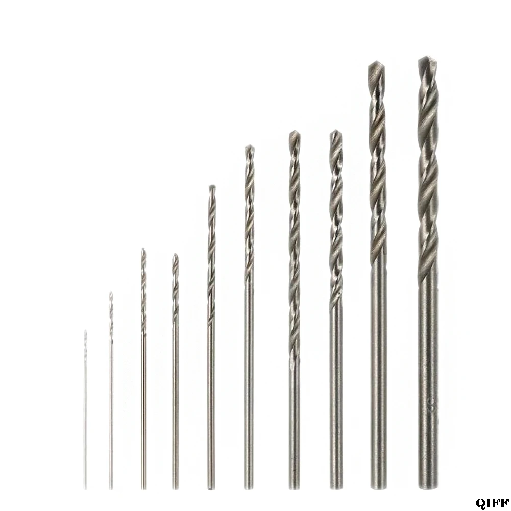 

10Pcs HSS High Speed White Steel Twist Drill Bit Set For Dremel Rotary Tool New Mar28
