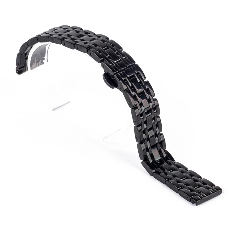 Stainless Steel Buckle Straight End Watch Band Strap Replacement Bracelet New Sliver Gold 18 20 22mm Womens Men Relojes Hombre