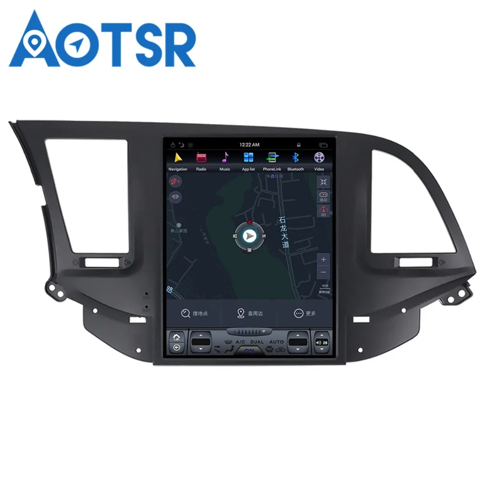 Excellent Tesla Style 10.4" IPS Screen Android 7.1 for Hyundai Elantra 2016 2017 2018 GPS Navigation DVD Player 1024*600 Multimedia Unit 2