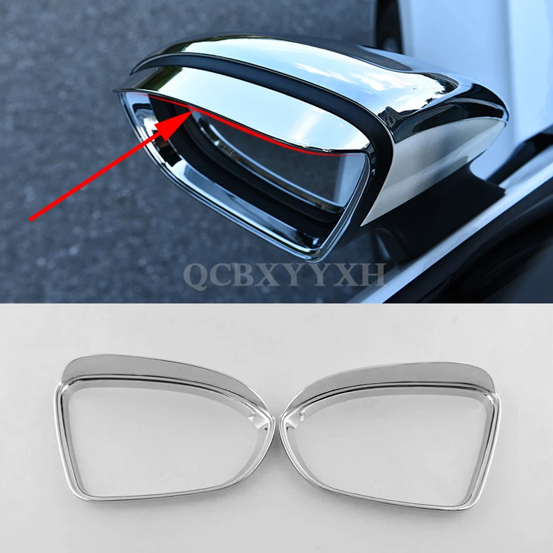 2017 font b Car b font Styling 2pcs lot ABS Aluminum Rear Mirrors decorative frame font