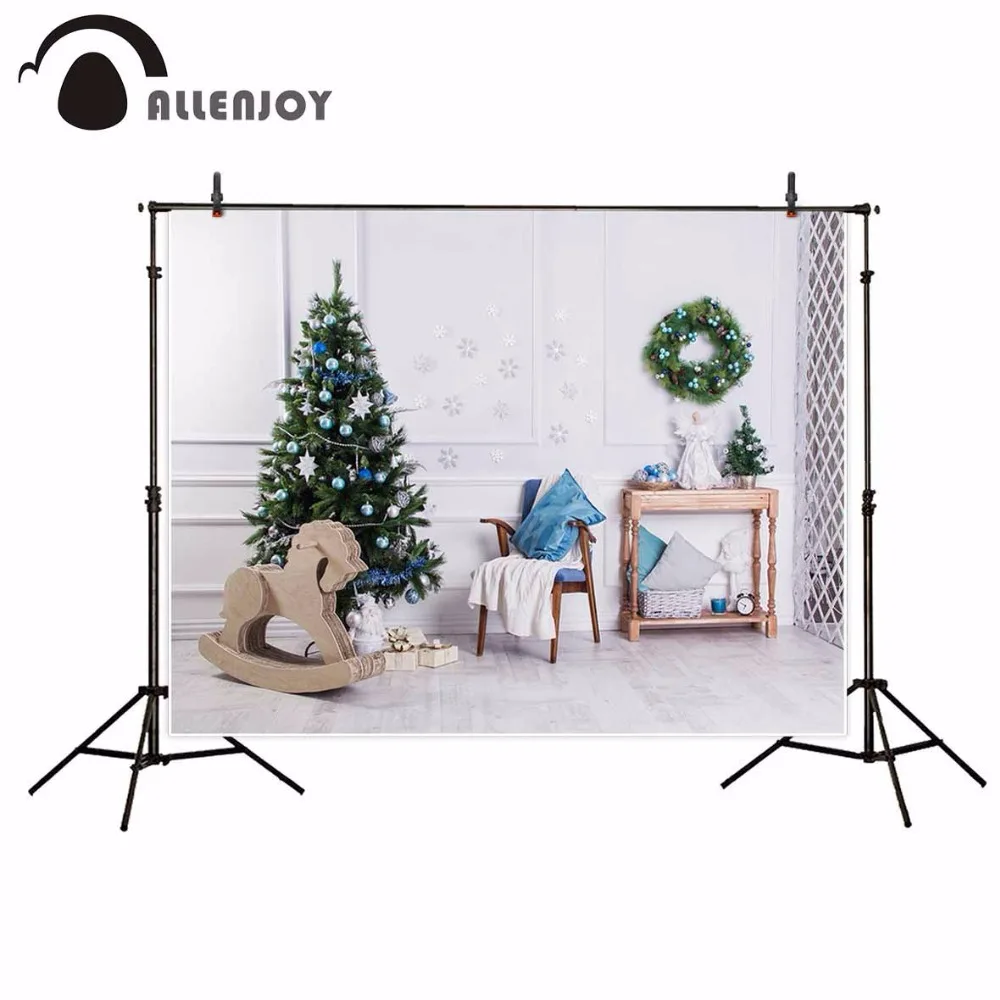 Фон для фотосъемки Allenjoy винтажный интерьер Рождественское украшение дерево