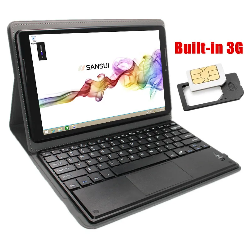 

3G WCDMA Tablet 10.1" Windows 8.1 Tablet PC 1GB/16GB Wifi HDMI OTG laptop 1280*800 IPS Quad Core Gift bluetooth keyboard case