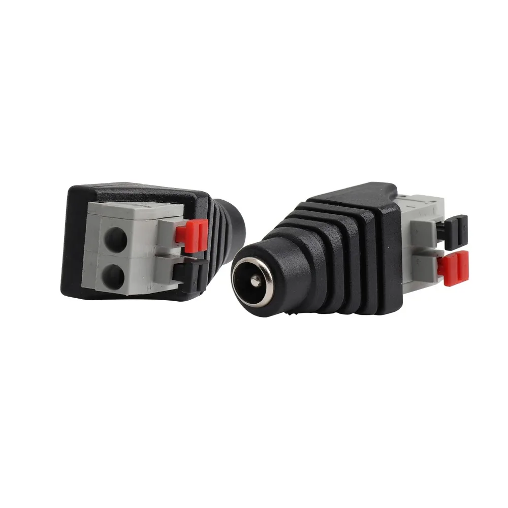 

Power Jack Adapter Plug 2.1*5.5mm DC Socket Male and Female Cable Connector for 5050 3528 5630 Led Strip Light Camera CCTV JQ