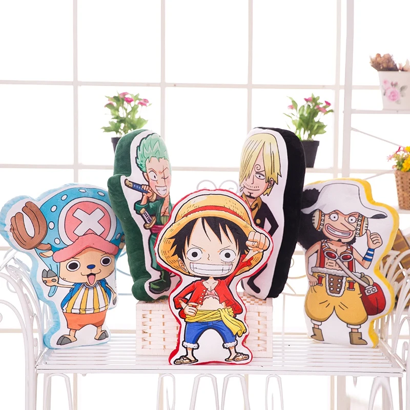 50 см творческий 3D Аниме One Piece Рисунок Плюшевые Подушки Детские Мягкая игрушка мультфильм Луффи Санджи Зоро Усопп Чоппер милые куклы для детей