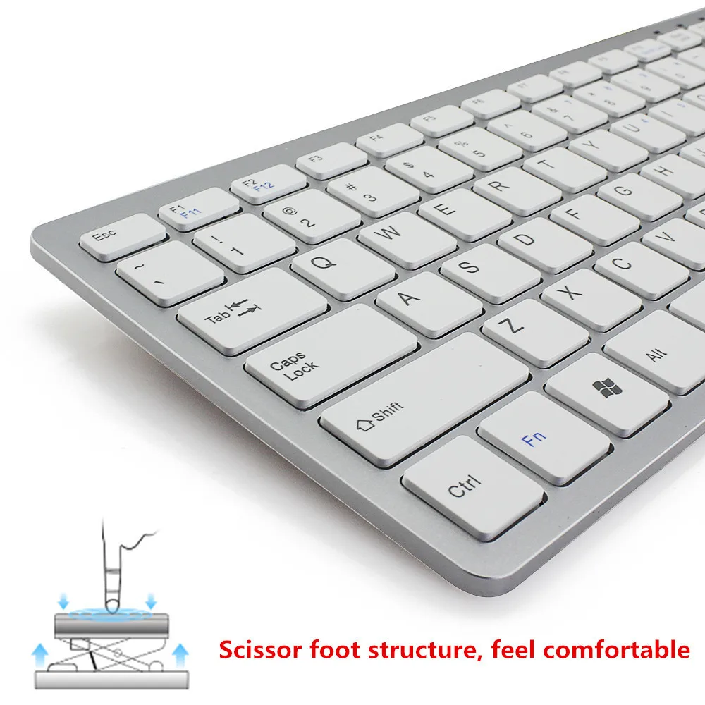  Wired Slim Computer Keyboard 78 Keys Ultra Thin USB Mechanical Keypad Aluminum Alloy USB Gaming Key