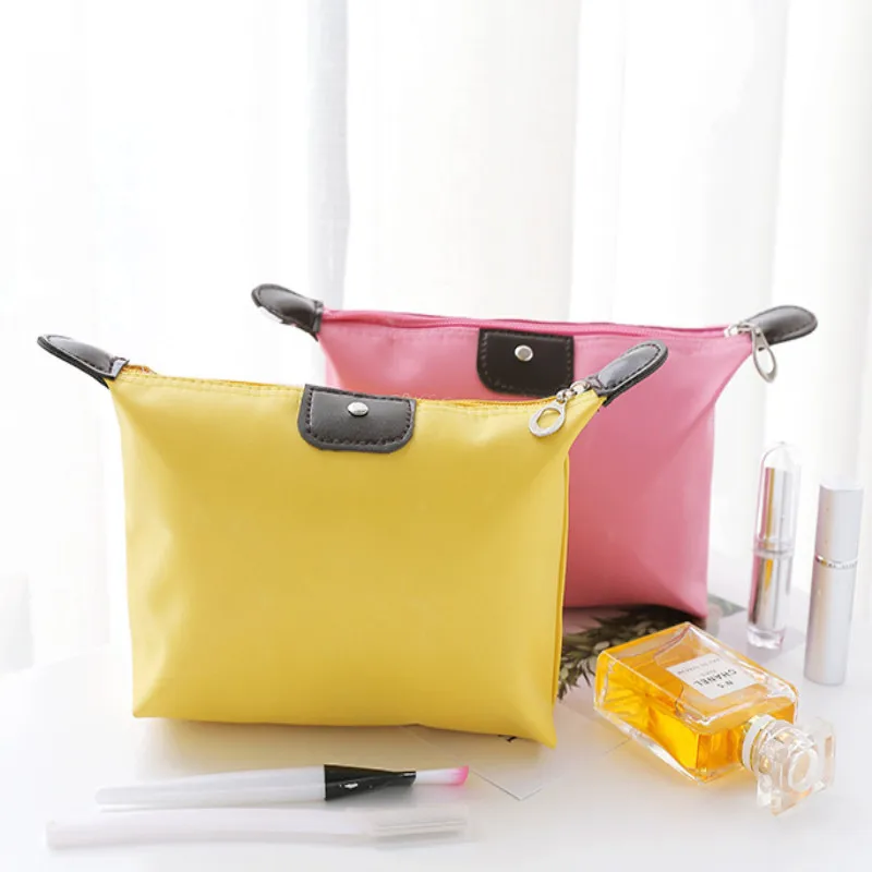 

Multifunction Nylon Cosmetic Storage Bag Foldable Ingot Travel Storage Bag Multicolor Dumplings Folding Handbags Cosmetic Bag
