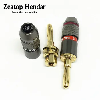 

100Pcs New Audio Speaker Cable Banana Jack Plug Audio Power Speaker Binding Post Terminal Connectors Banana Socket