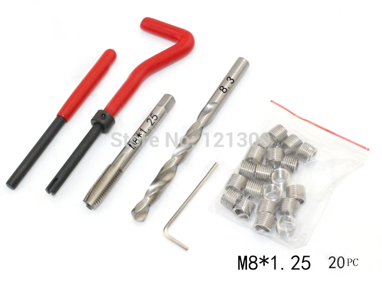 

25pc RETHREAD THREAD REPAIR TOOL SET CAR TOOLS M8*1.25