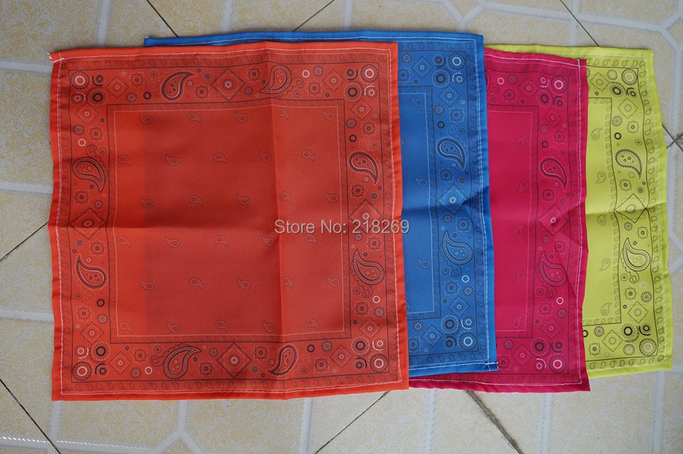 

custom print polyseter bandanas, 30pcs, 55X55CM